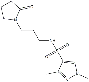 1,3-dimethyl-N-[3-(2-oxopyrrolidin-1-yl)propyl]pyrazole-4-sulfonamide Struktur