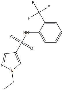 1-ethyl-N-[2-(trifluoromethyl)phenyl]pyrazole-4-sulfonamide Struktur