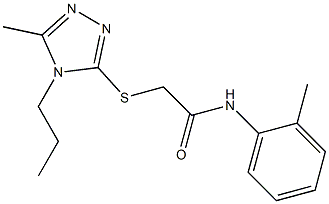 N-(2-methylphenyl)-2-[(5-methyl-4-propyl-1,2,4-triazol-3-yl)sulfanyl]acetamide Struktur