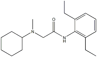 2-[cyclohexyl(methyl)amino]-N-(2,6-diethylphenyl)acetamide Struktur