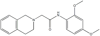 2-(3,4-dihydro-1H-isoquinolin-2-yl)-N-(2,4-dimethoxyphenyl)acetamide Struktur