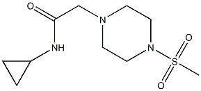 N-cyclopropyl-2-(4-methylsulfonylpiperazin-1-yl)acetamide Struktur