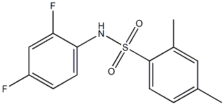 N-(2,4-difluorophenyl)-2,4-dimethylbenzenesulfonamide Struktur