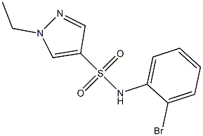 N-(2-bromophenyl)-1-ethylpyrazole-4-sulfonamide Struktur