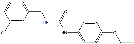 1-[(3-chlorophenyl)methyl]-3-(4-ethoxyphenyl)urea Struktur