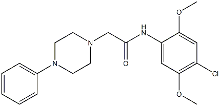 N-(4-chloro-2,5-dimethoxyphenyl)-2-(4-phenylpiperazin-1-yl)acetamide Struktur