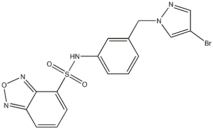 N-[3-[(4-bromopyrazol-1-yl)methyl]phenyl]-2,1,3-benzoxadiazole-4-sulfonamide Struktur