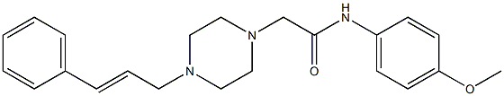 N-(4-methoxyphenyl)-2-[4-[(E)-3-phenylprop-2-enyl]piperazin-1-yl]acetamide Struktur