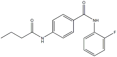 4-(butanoylamino)-N-(2-fluorophenyl)benzamide Struktur