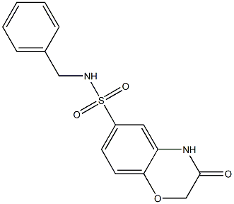 N-benzyl-3-oxo-4H-1,4-benzoxazine-6-sulfonamide Struktur