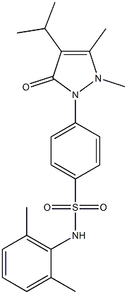 4-(2,3-dimethyl-5-oxo-4-propan-2-ylpyrazol-1-yl)-N-(2,6-dimethylphenyl)benzenesulfonamide Struktur