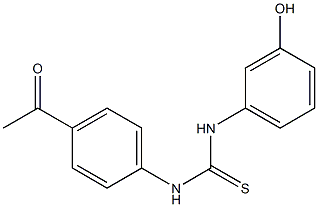 1-(4-acetylphenyl)-3-(3-hydroxyphenyl)thiourea Struktur