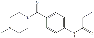 N-[4-(4-methylpiperazine-1-carbonyl)phenyl]butanamide Struktur