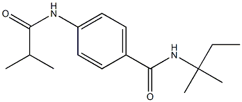 N-(2-methylbutan-2-yl)-4-(2-methylpropanoylamino)benzamide Struktur