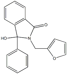 2-(furan-2-ylmethyl)-3-hydroxy-3-phenylisoindol-1-one Struktur