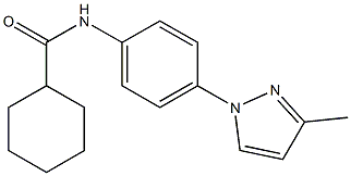 N-[4-(3-methylpyrazol-1-yl)phenyl]cyclohexanecarboxamide Struktur