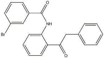 3-bromo-N-[2-(2-phenylacetyl)phenyl]benzamide Struktur