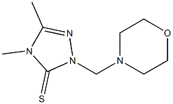 4,5-dimethyl-2-(morpholin-4-ylmethyl)-1,2,4-triazole-3-thione Struktur