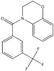 2,3-dihydro-1,4-benzoxazin-4-yl-[3-(trifluoromethyl)phenyl]methanone Struktur