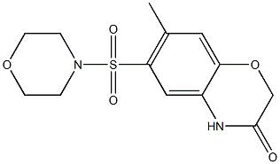 7-methyl-6-morpholin-4-ylsulfonyl-4H-1,4-benzoxazin-3-one Struktur