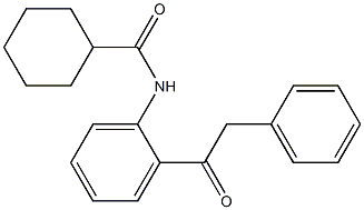 N-[2-(2-phenylacetyl)phenyl]cyclohexanecarboxamide Struktur