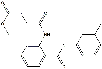 methyl 4-[2-[(3-methylphenyl)carbamoyl]anilino]-4-oxobutanoate Struktur