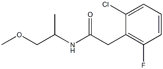 2-(2-chloro-6-fluorophenyl)-N-(1-methoxypropan-2-yl)acetamide Struktur