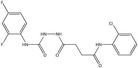 N-(2-chlorophenyl)-4-[2-[(2,4-difluorophenyl)carbamoyl]hydrazinyl]-4-oxobutanamide Structure