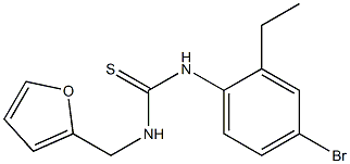 1-(4-bromo-2-ethylphenyl)-3-(furan-2-ylmethyl)thiourea Struktur