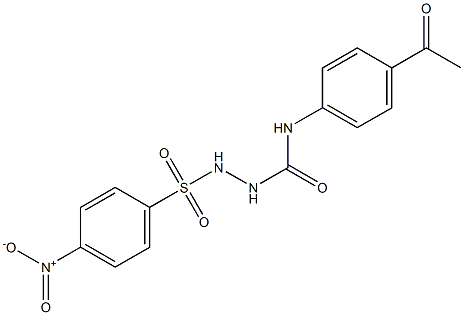 1-(4-acetylphenyl)-3-[(4-nitrophenyl)sulfonylamino]urea Struktur