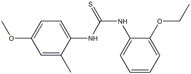 1-(2-ethoxyphenyl)-3-(4-methoxy-2-methylphenyl)thiourea Struktur