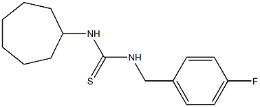 1-cycloheptyl-3-[(4-fluorophenyl)methyl]thiourea Struktur