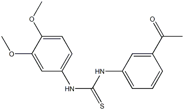 1-(3-acetylphenyl)-3-(3,4-dimethoxyphenyl)thiourea Struktur