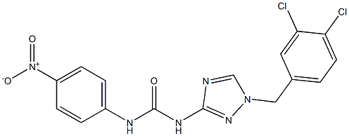 1-[1-[(3,4-dichlorophenyl)methyl]-1,2,4-triazol-3-yl]-3-(4-nitrophenyl)urea Struktur