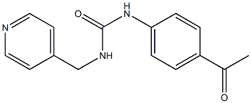 1-(4-acetylphenyl)-3-(pyridin-4-ylmethyl)urea Struktur