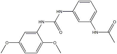 N-[3-[(2,5-dimethoxyphenyl)carbamoylamino]phenyl]acetamide Struktur