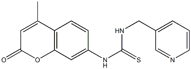 1-(4-methyl-2-oxochromen-7-yl)-3-(pyridin-3-ylmethyl)thiourea Struktur