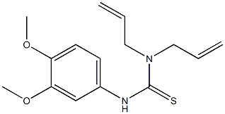 3-(3,4-dimethoxyphenyl)-1,1-bis(prop-2-enyl)thiourea Struktur