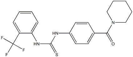 1-[4-(piperidine-1-carbonyl)phenyl]-3-[2-(trifluoromethyl)phenyl]thiourea Struktur