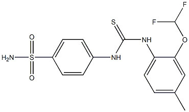 1-[2-(difluoromethoxy)-4-methylphenyl]-3-(4-sulfamoylphenyl)thiourea Struktur