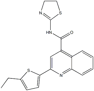 N-(4,5-dihydro-1,3-thiazol-2-yl)-2-(5-ethylthiophen-2-yl)quinoline-4-carboxamide Struktur