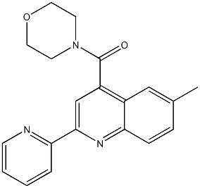 (6-methyl-2-pyridin-2-ylquinolin-4-yl)-morpholin-4-ylmethanone Struktur