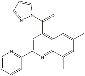 (6,8-dimethyl-2-pyridin-2-ylquinolin-4-yl)-pyrazol-1-ylmethanone Struktur