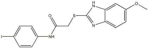 N-(4-iodophenyl)-2-[(6-methoxy-1H-benzimidazol-2-yl)sulfanyl]acetamide Struktur