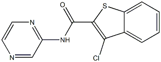 3-chloro-N-pyrazin-2-yl-1-benzothiophene-2-carboxamide Struktur