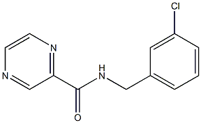 N-[(3-chlorophenyl)methyl]pyrazine-2-carboxamide Struktur