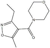 (3-ethyl-5-methyl-1,2-oxazol-4-yl)-morpholin-4-ylmethanone Struktur