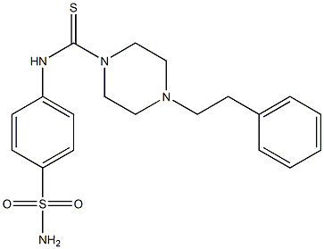 4-(2-phenylethyl)-N-(4-sulfamoylphenyl)piperazine-1-carbothioamide Struktur