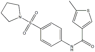 5-methyl-N-(4-pyrrolidin-1-ylsulfonylphenyl)thiophene-3-carboxamide Struktur