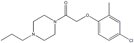 2-(4-chloro-2-methylphenoxy)-1-(4-propylpiperazin-1-yl)ethanone Struktur